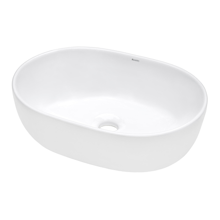 RUVATI 24"x16" Bathroom Vessel Sink Wht Ovl Above Vanity Countertop Ceramic RVB0424